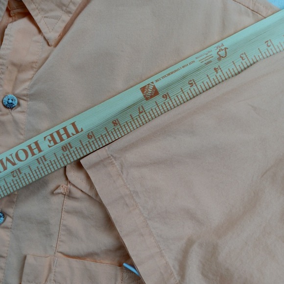 Columbia Mens PFG Bonehead Fishing Shirt Large Orange Short Sleeve FM7130 - Picture 10 of 14